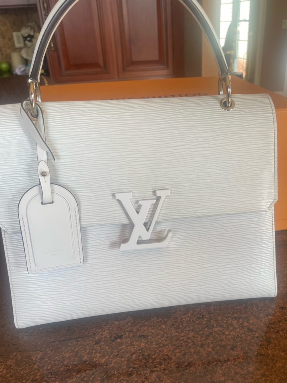 Louis Vuitton White Epi Leather Grenelle NWT.